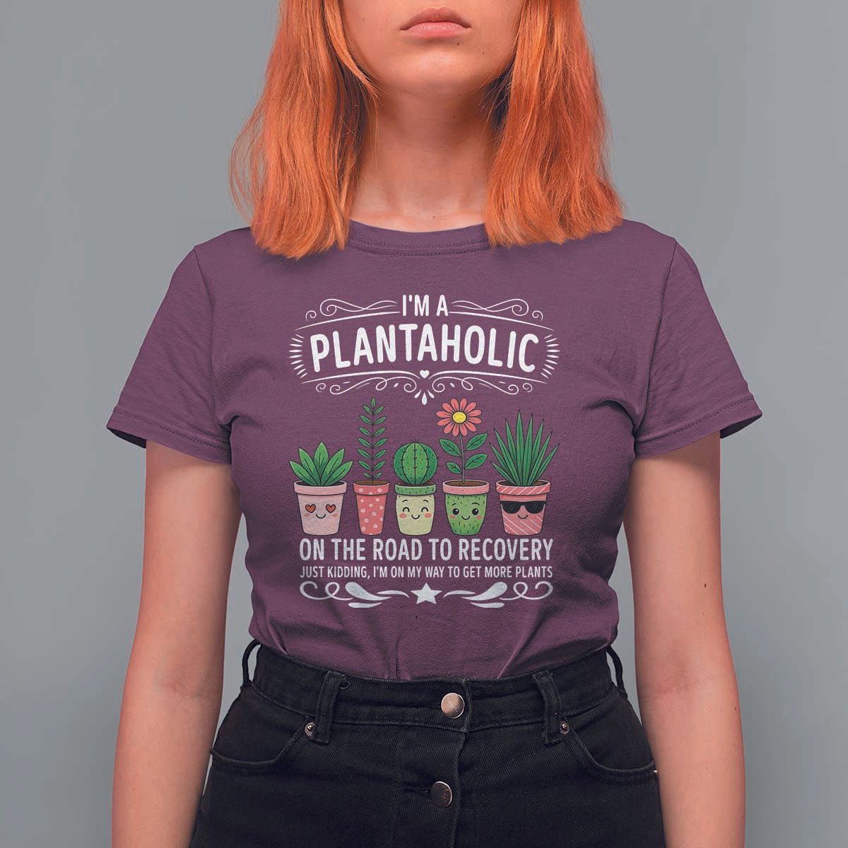 Funny Plantaholic T Shirt For Women Im On My Way To Get More Plants - Wonder Print Shop