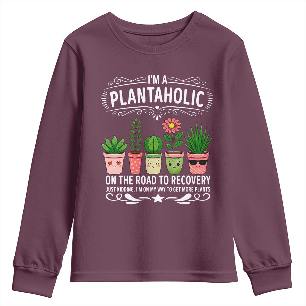 Funny Plantaholic Youth Sweatshirt Im On My Way To Get More Plants - Wonder Print Shop