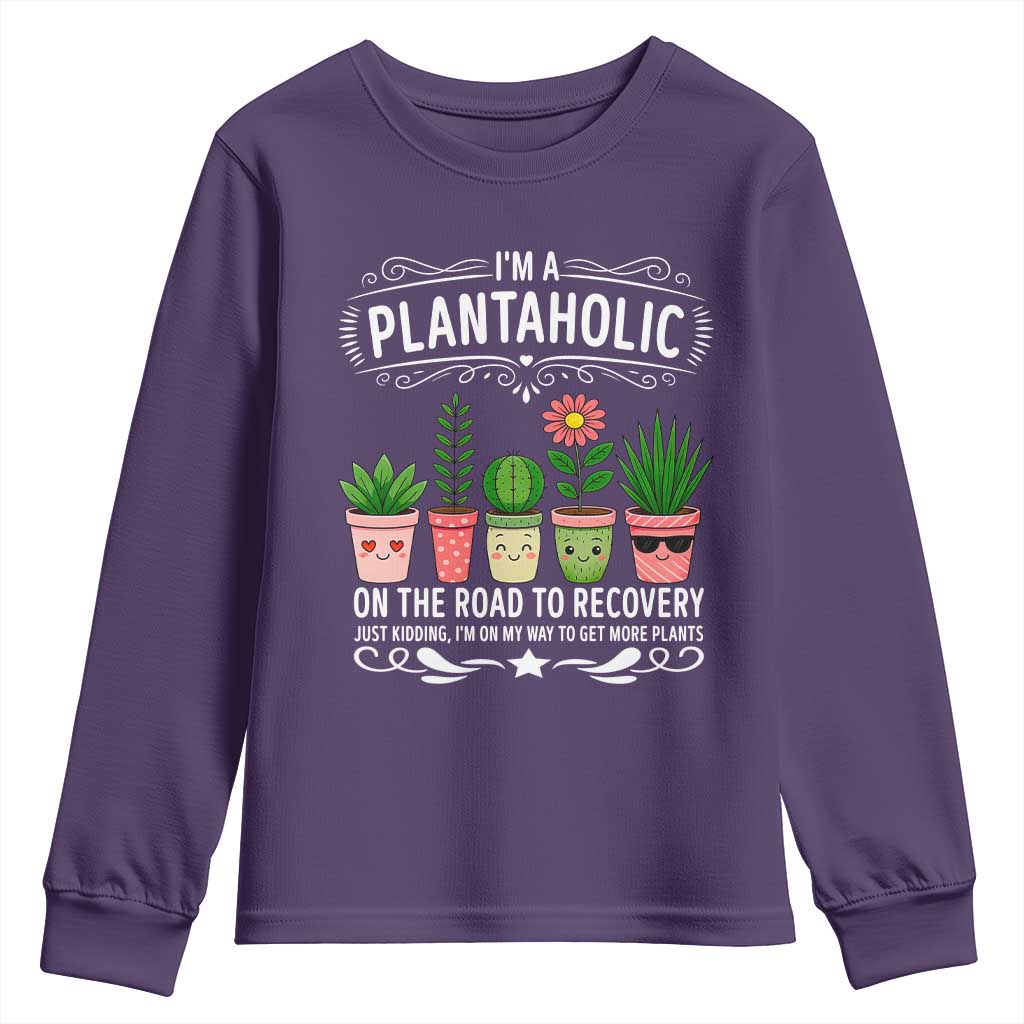 Funny Plantaholic Youth Sweatshirt Im On My Way To Get More Plants - Wonder Print Shop