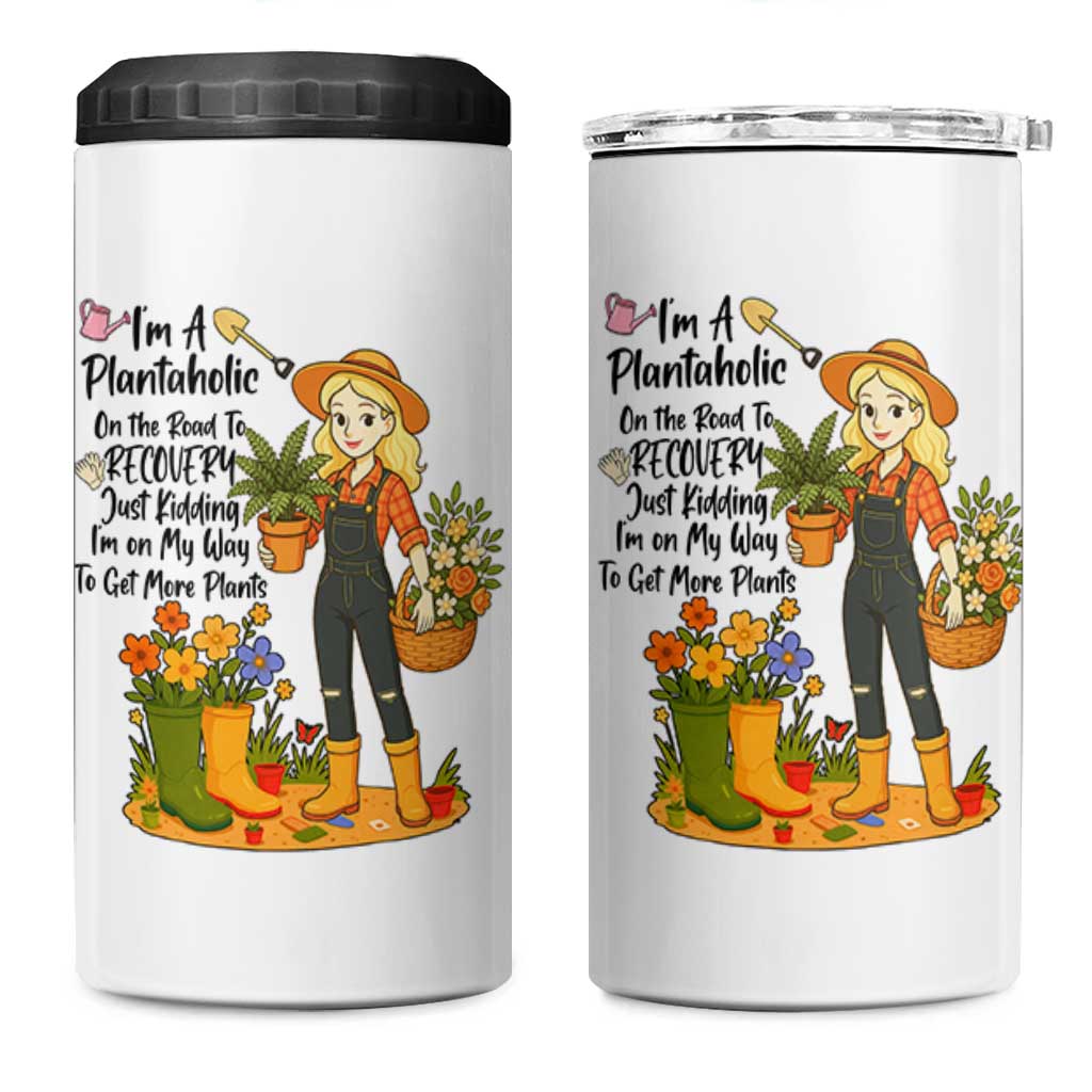 Plantaholic 4 in 1 Can Cooler Tumbler Im On My Way To Get More Plants - Wonder Print Shop