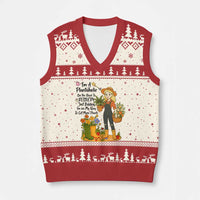 Plantaholic V-Neck Knit Sweater Vest Im On My Way To Get More Plants - Wonder Print Shop