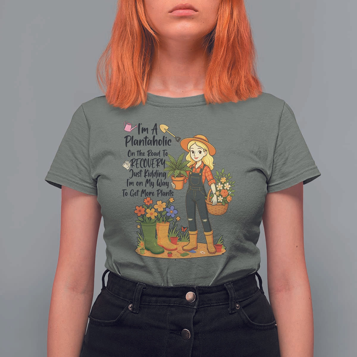 Plantaholic T Shirt For Women Im On My Way To Get More Plants - Wonder Print Shop