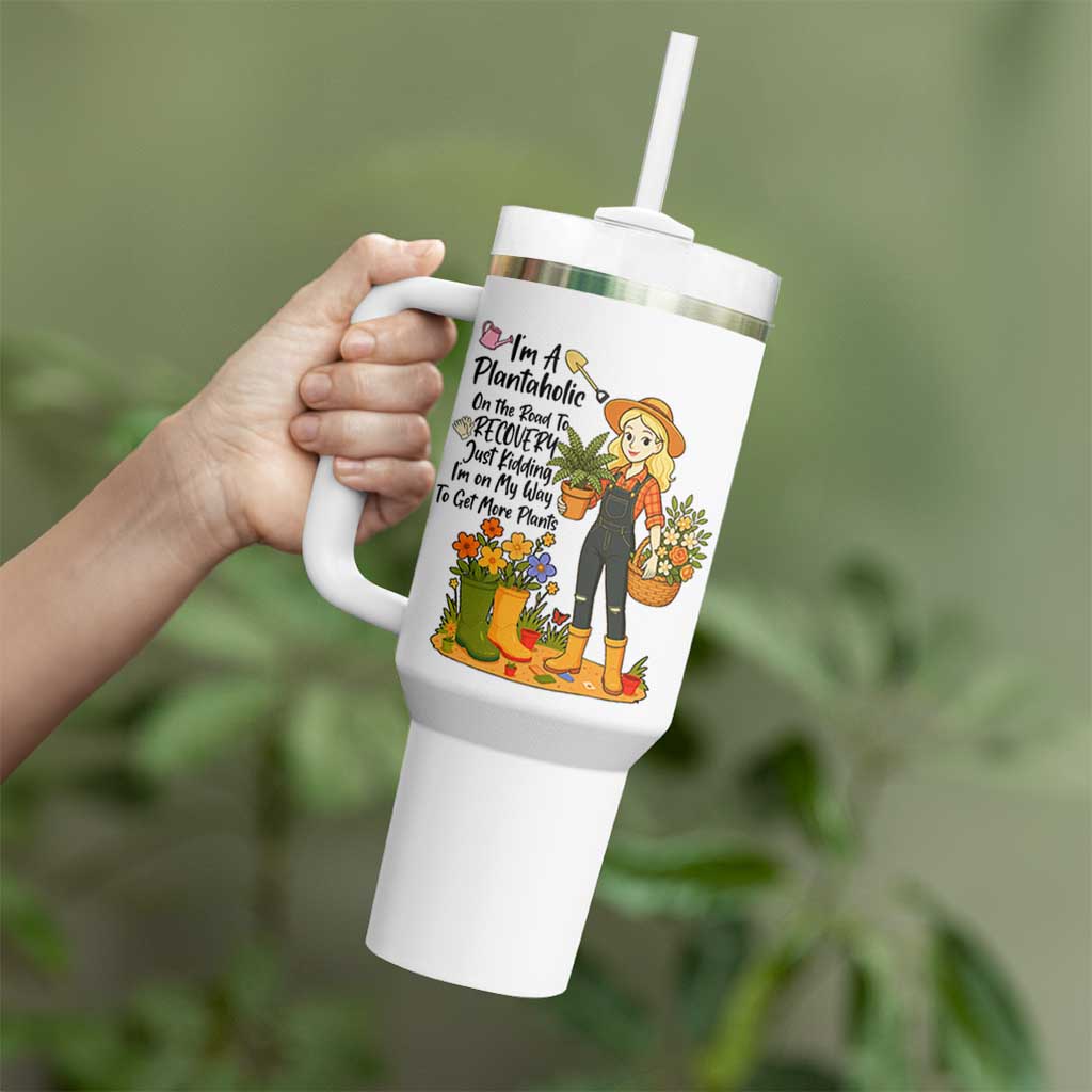 Plantaholic Tumbler With Handle Im On My Way To Get More Plants - Wonder Print Shop