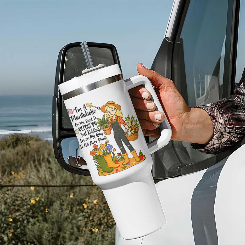 Plantaholic Tumbler With Handle Im On My Way To Get More Plants - Wonder Print Shop