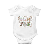 Life Is Better In The Garden Baby Onesie Funny Gardening Quote - Wonder Print Shop