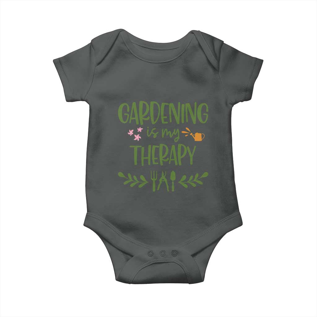 Gardening Is My Therapy Baby Onesie Funny Plant Lover - Wonder Print Shop