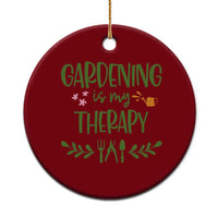 Gardening Is My Therapy Ceramic Ornament Funny Plant Lover - Wonder Print Shop