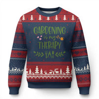 Gardening Is My Therapy Ugly Christmas Sweater Funny Plant Lover - Wonder Print Shop