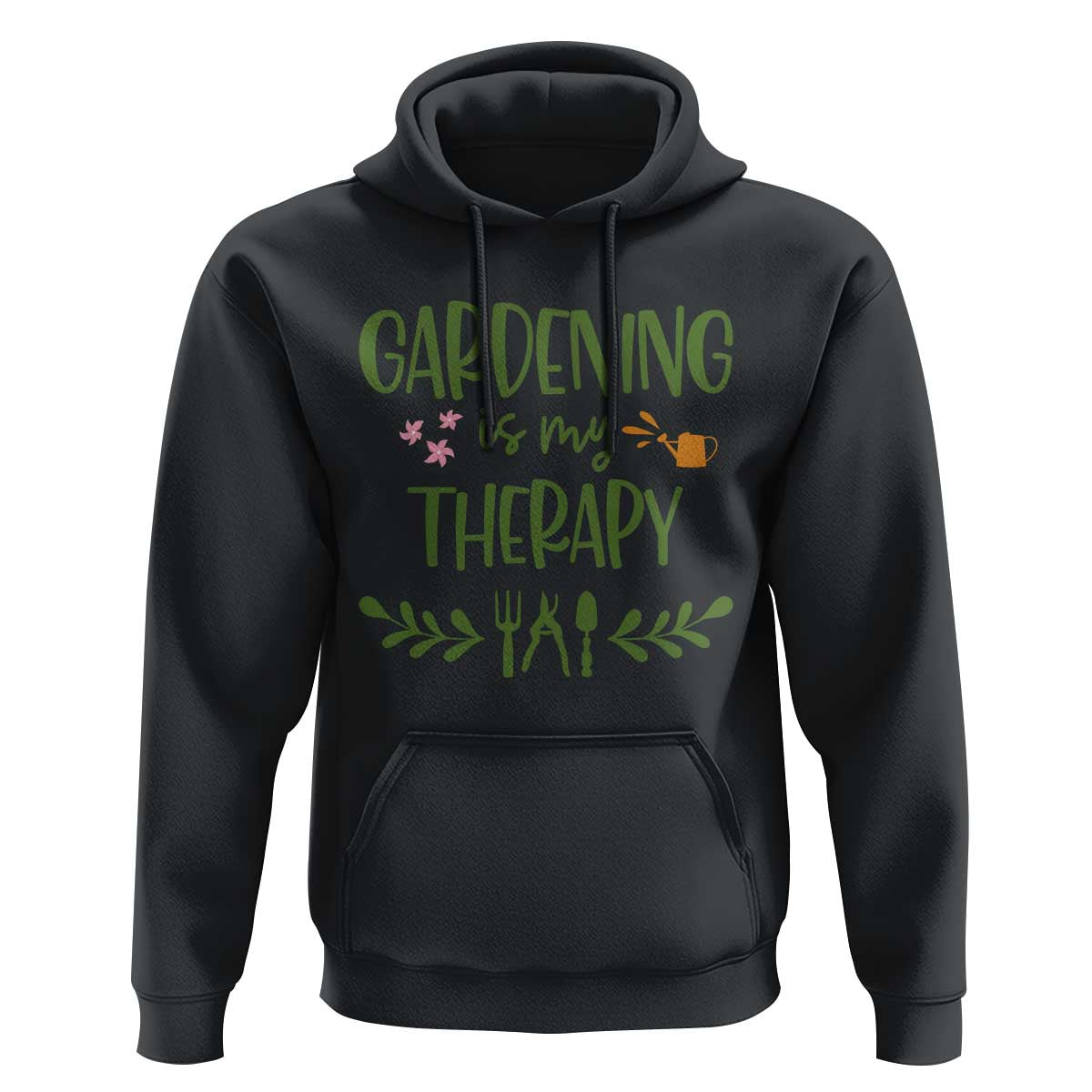 Gardening Is My Therapy Hoodie Funny Plant Lover - Wonder Print Shop