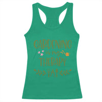 Gardening Is My Therapy Racerback Tank Top Funny Plant Lover - Wonder Print Shop