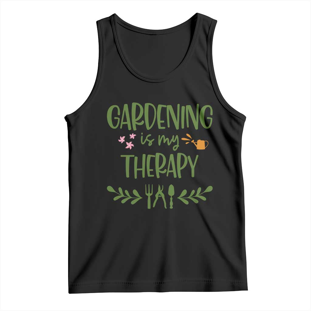 Gardening Is My Therapy Tank Top Funny Plant Lover - Wonder Print Shop