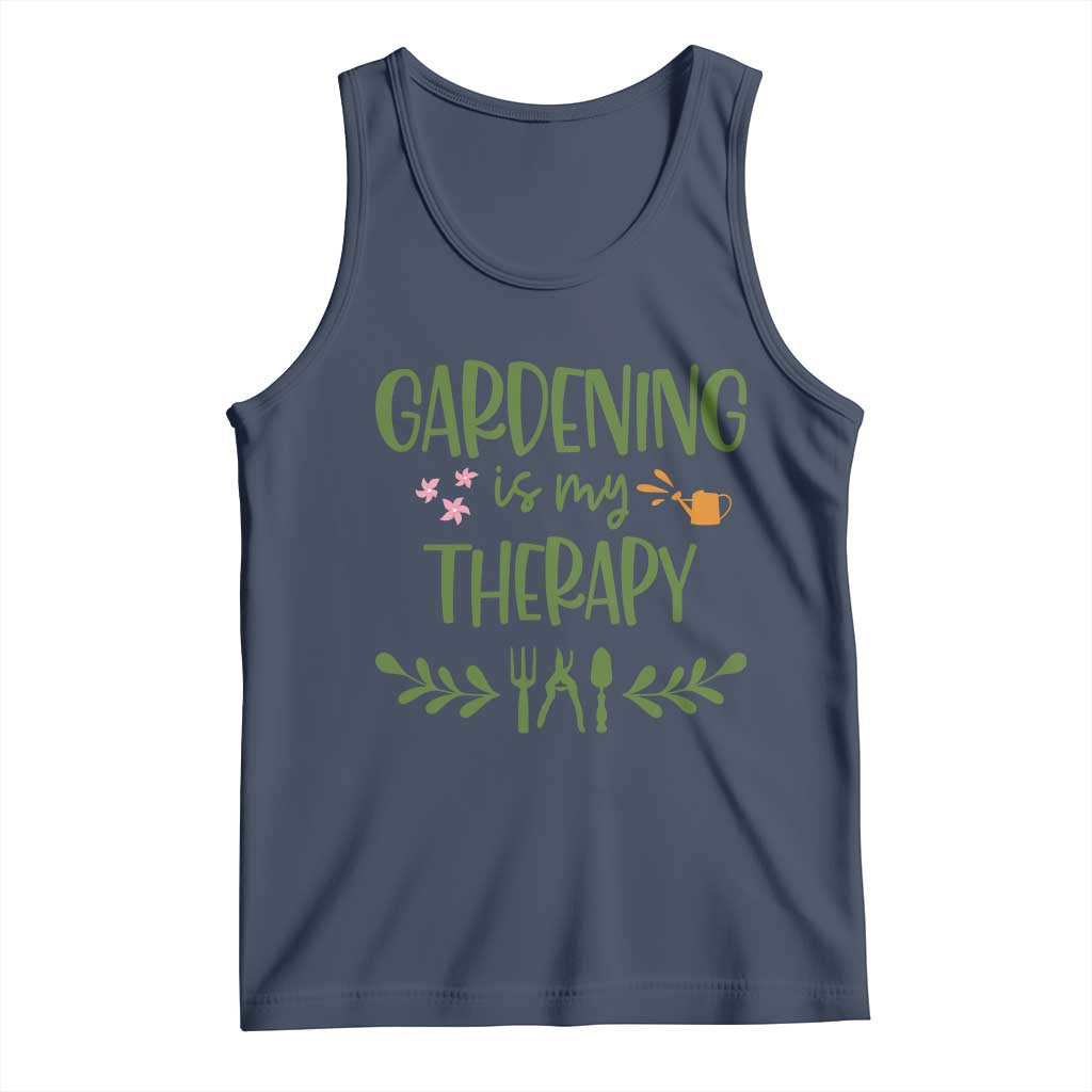 Gardening Is My Therapy Tank Top Funny Plant Lover - Wonder Print Shop