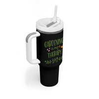 Gardening Is My Therapy Tumbler With Handle Funny Plant Lover - Wonder Print Shop