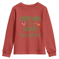Gardening Is My Therapy Youth Sweatshirt Funny Plant Lover - Wonder Print Shop