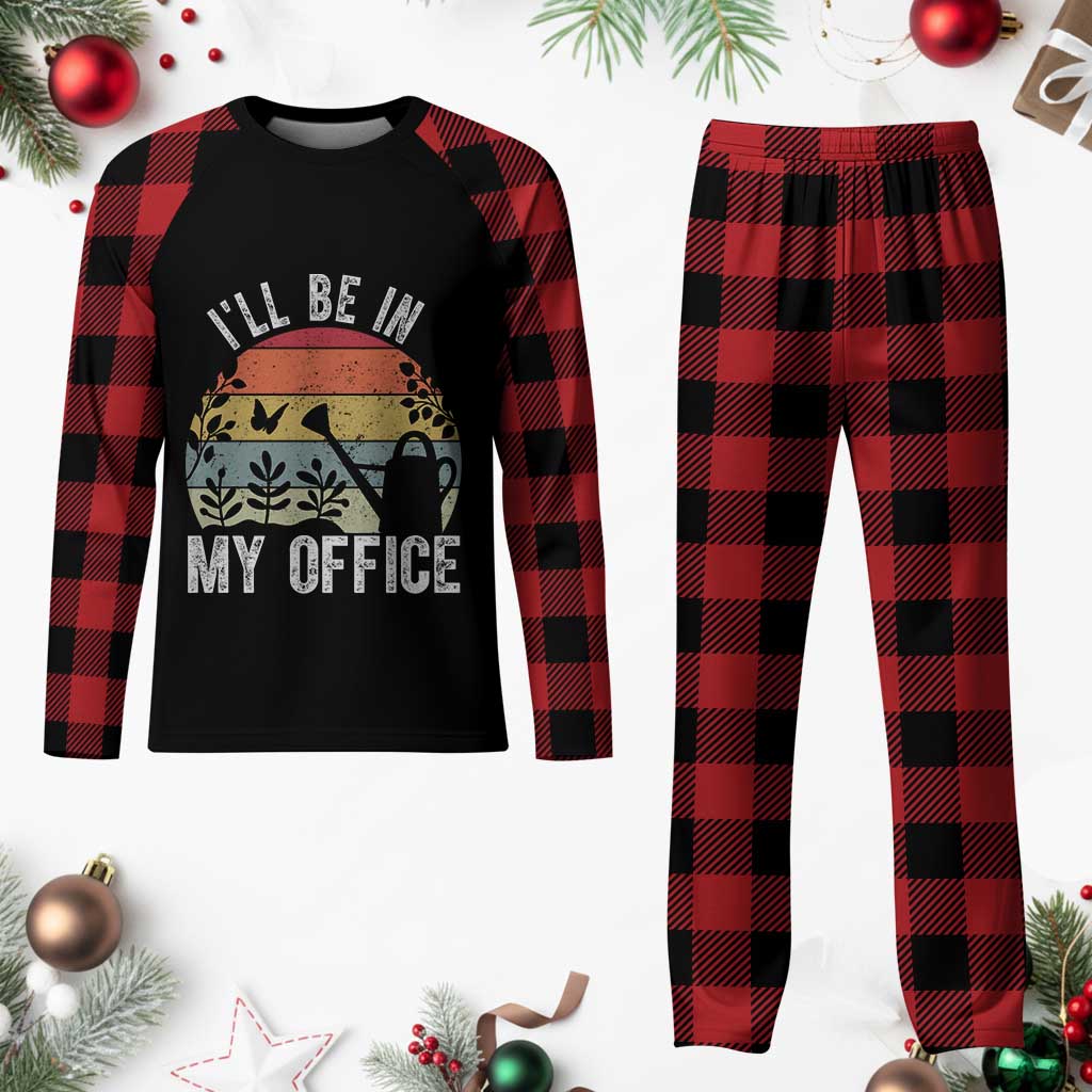 I Will Be In My Office Plaid Pajama Set Funny Gardening Lover Gift - Wonder Print Shop