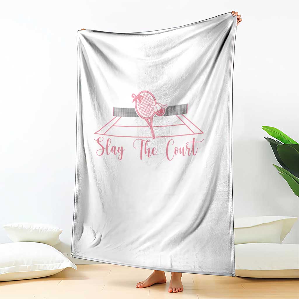 Slay The Court Tennis Girl Throw Blanket Gift For Sport Lover - Wonder Print Shop