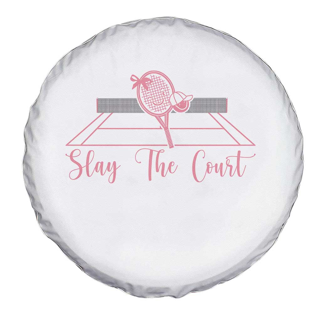 Slay The Court Tennis Girl Spare Tire Cover Gift For Sport Lover - Wonder Print Shop