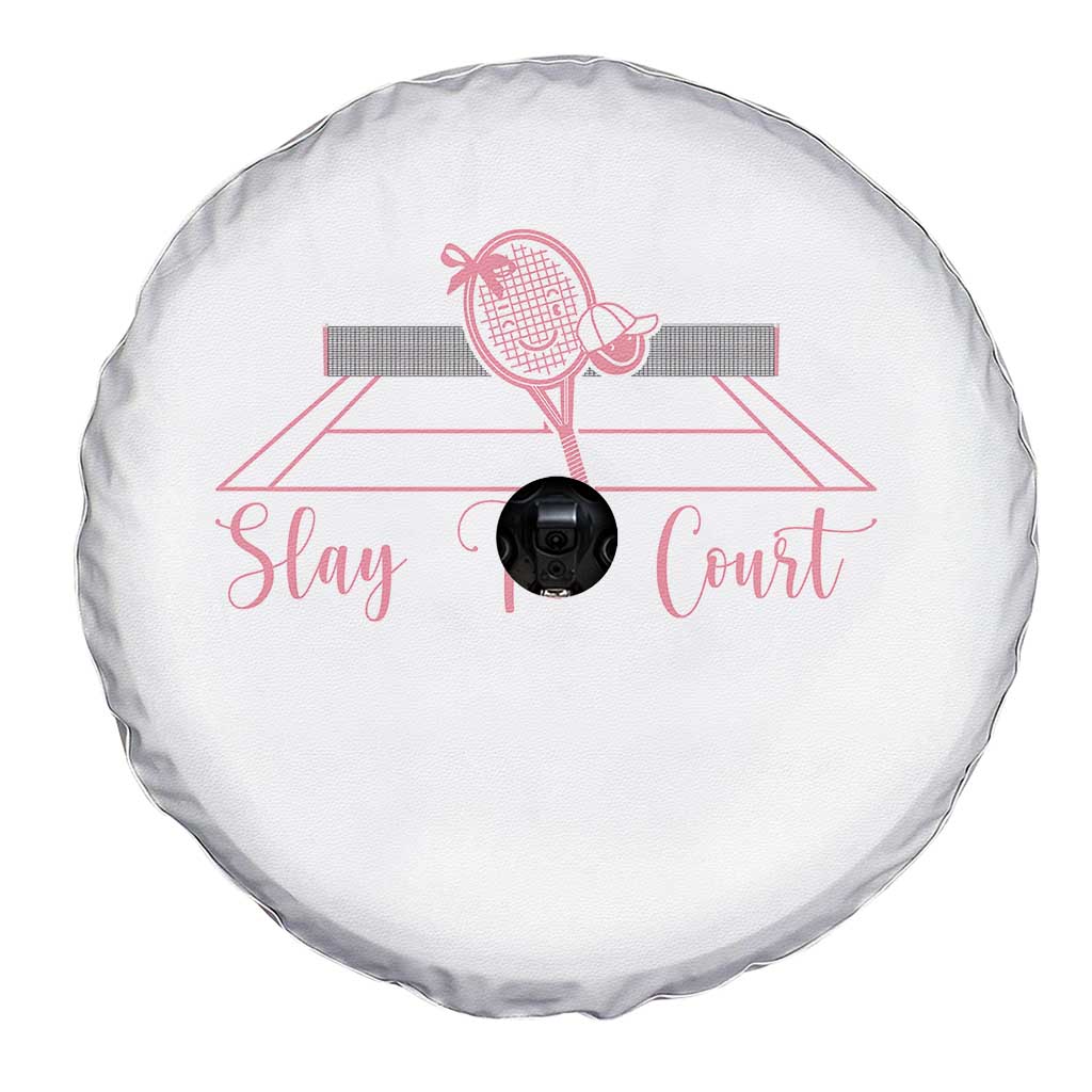 Slay The Court Tennis Girl Spare Tire Cover Gift For Sport Lover - Wonder Print Shop