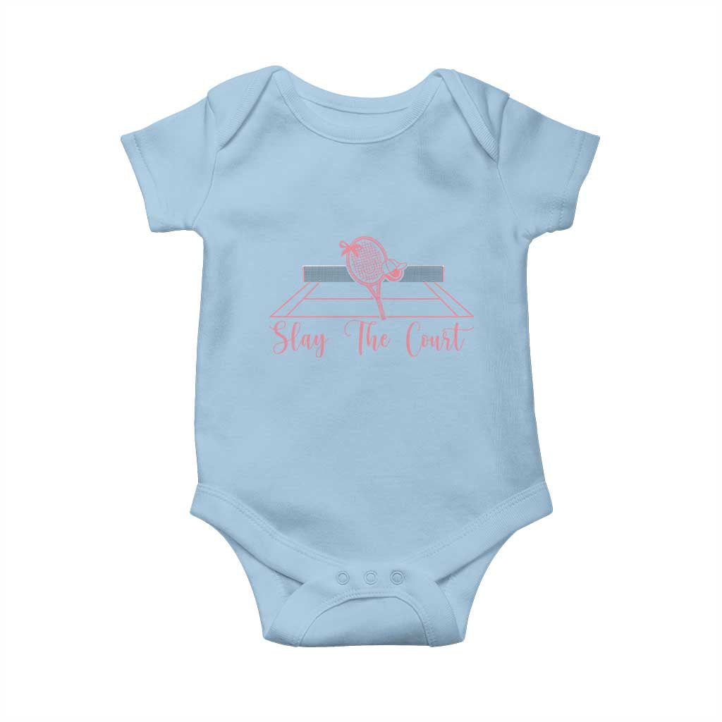 Slay The Court Tennis Girl Baby Onesie Gift For Sport Lover - Wonder Print Shop