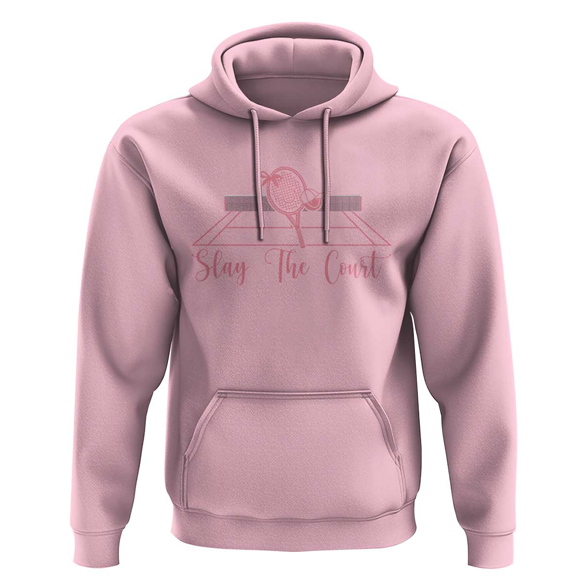 Slay The Court Tennis Girl Hoodie Gift For Sport Lover - Wonder Print Shop
