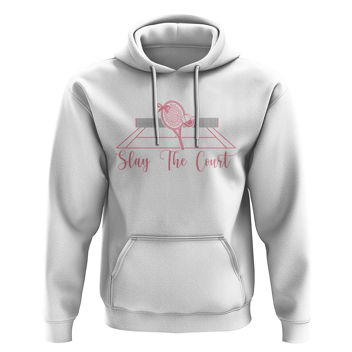 Slay The Court Tennis Girl Hoodie Gift For Sport Lover - Wonder Print Shop