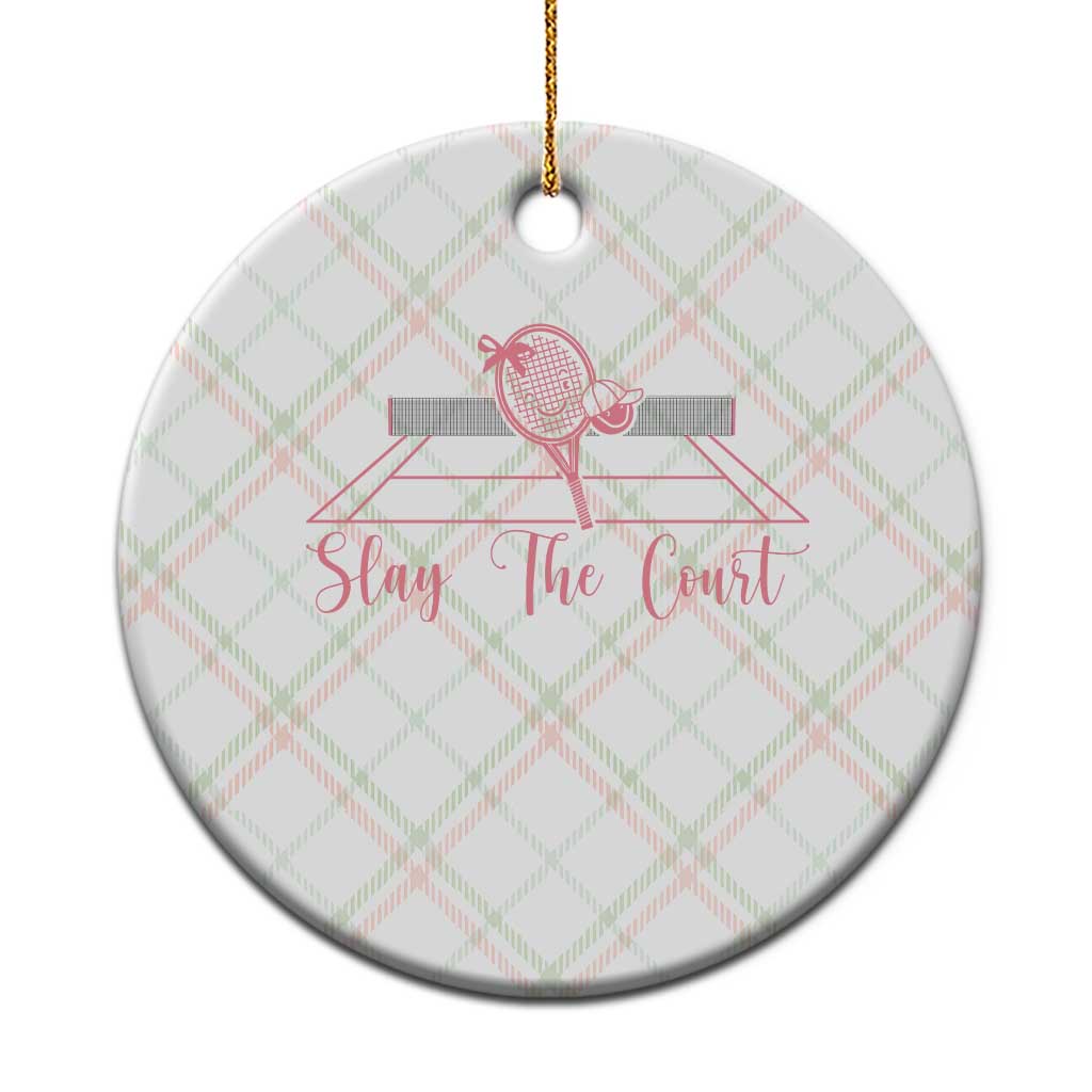 Slay The Court Tennis Girl Ceramic Ornament Gift For Sport Lover - Wonder Print Shop