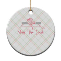 Slay The Court Tennis Girl Ceramic Ornament Gift For Sport Lover - Wonder Print Shop