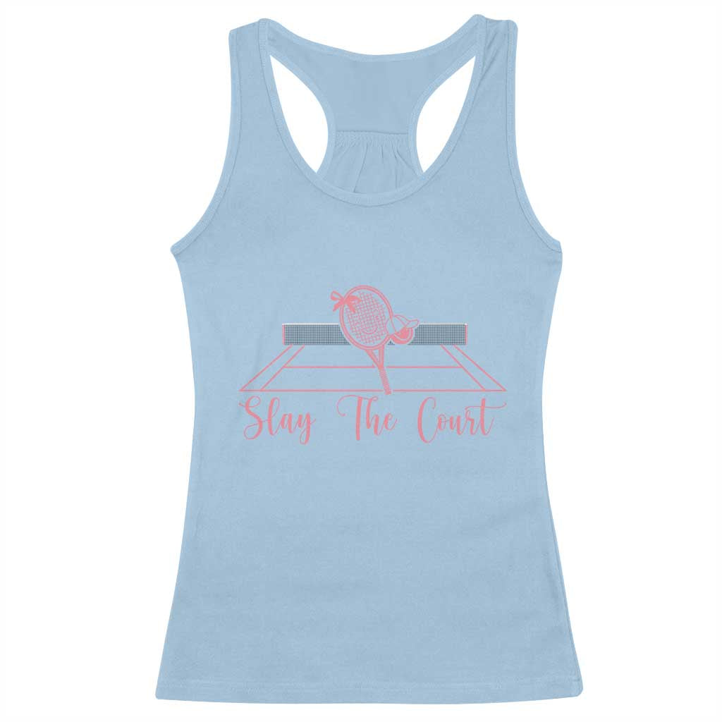 Slay The Court Tennis Girl Racerback Tank Top Gift For Sport Lover - Wonder Print Shop