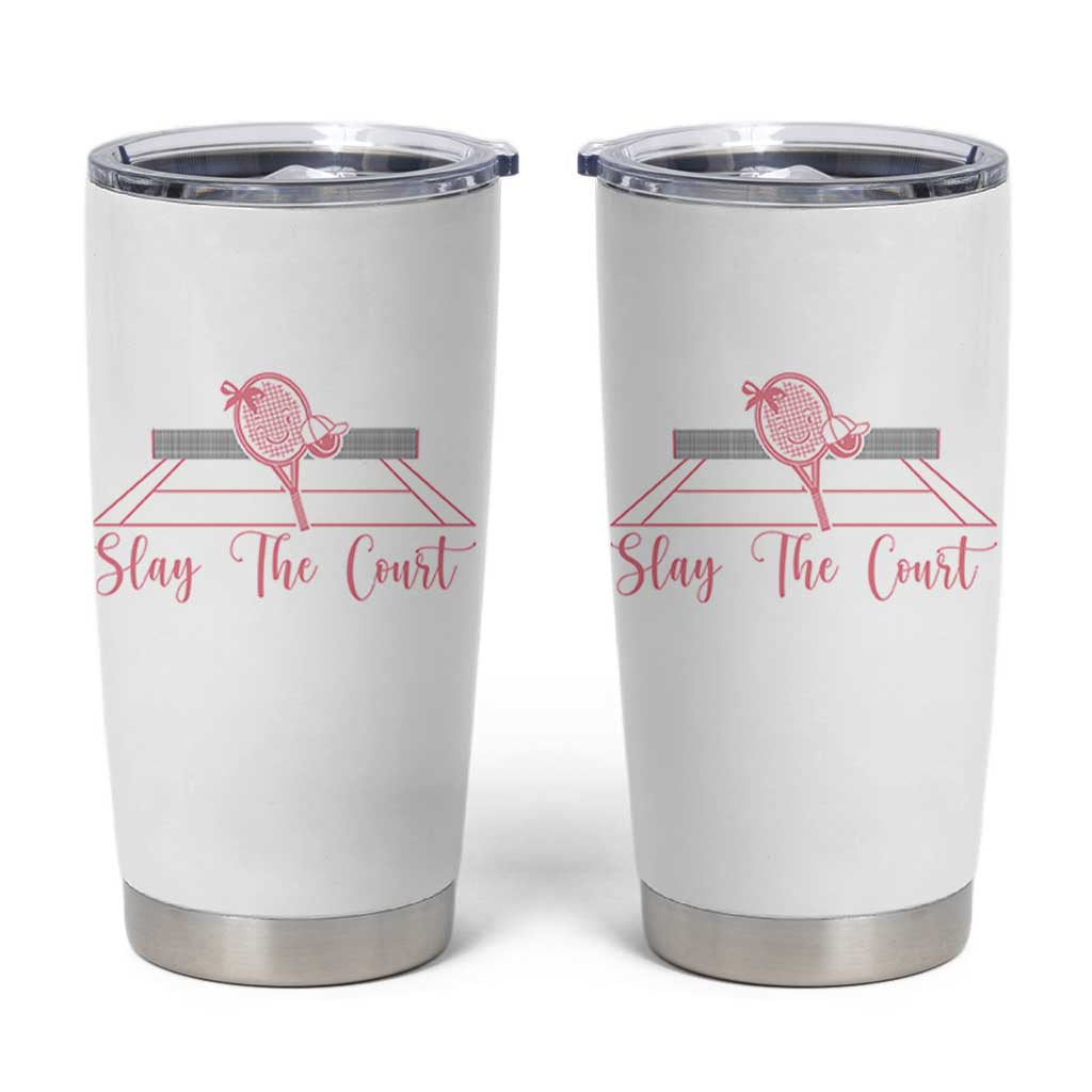 Slay The Court Tennis Girl Tumbler Cup Gift For Sport Lover - Wonder Print Shop