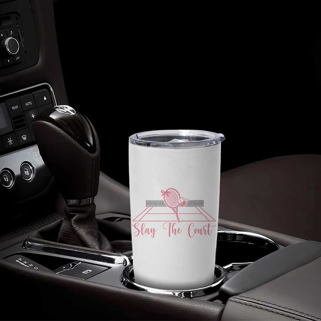 Slay The Court Tennis Girl Tumbler Cup Gift For Sport Lover - Wonder Print Shop