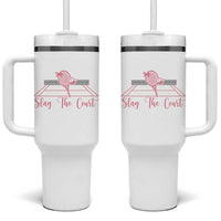 Slay The Court Tennis Girl Tumbler With Handle Gift For Sport Lover - Wonder Print Shop