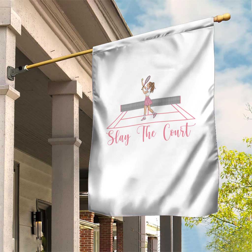 Slay The Court Queen Garden Flag Funny Tennis Player Gift For Women - Wonder Print Shop