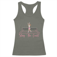 Slay The Court Queen Racerback Tank Top Funny Tennis Player Gift For Women - Wonder Print Shop
