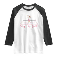 Slay The Court Queen Raglan Shirt Funny Tennis Player Gift For Women - Wonder Print Shop