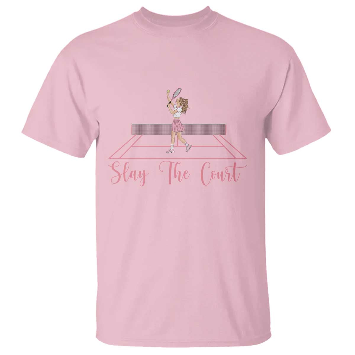 Slay The Court Queen T Shirt Funny Tennis Player Gift For Women - Wonder Print Shop
