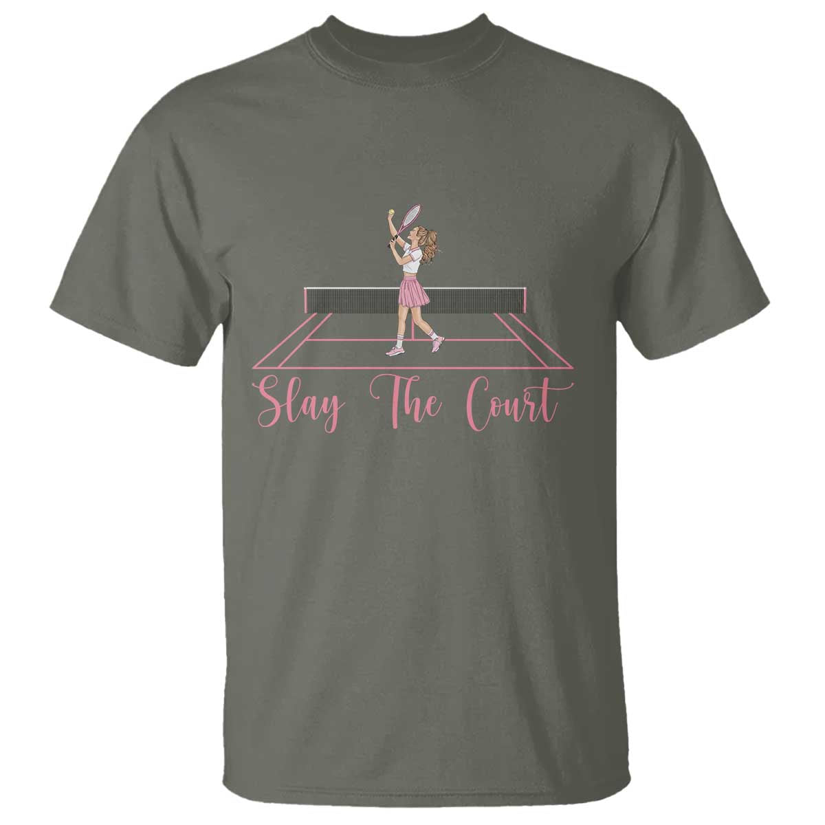 Slay The Court Queen T Shirt Funny Tennis Player Gift For Women - Wonder Print Shop
