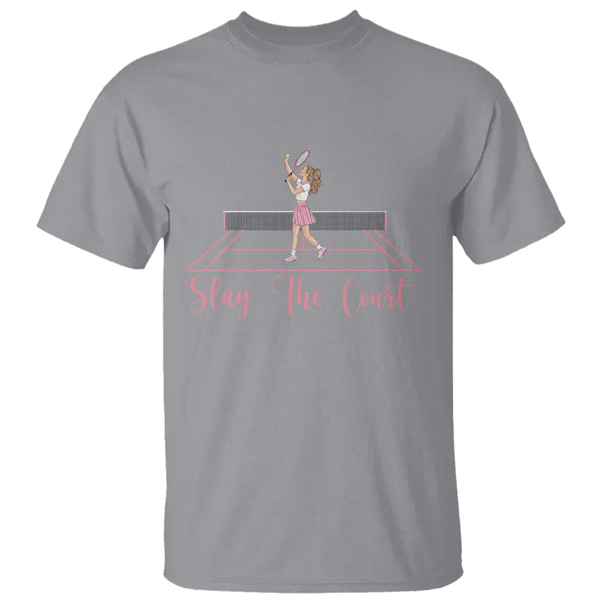 Slay The Court Queen T Shirt Funny Tennis Player Gift For Women - Wonder Print Shop