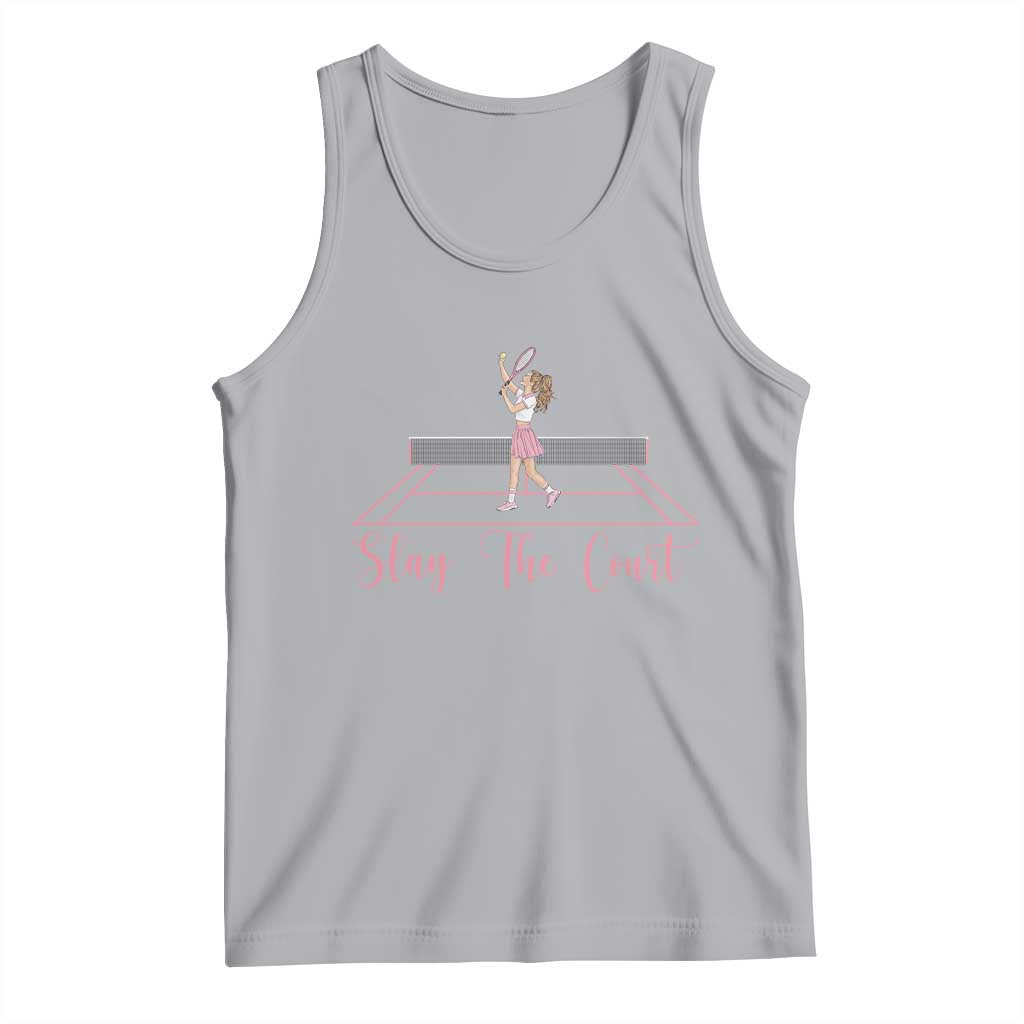 Slay The Court Queen Tank Top Funny Tennis Player Gift For Women - Wonder Print Shop