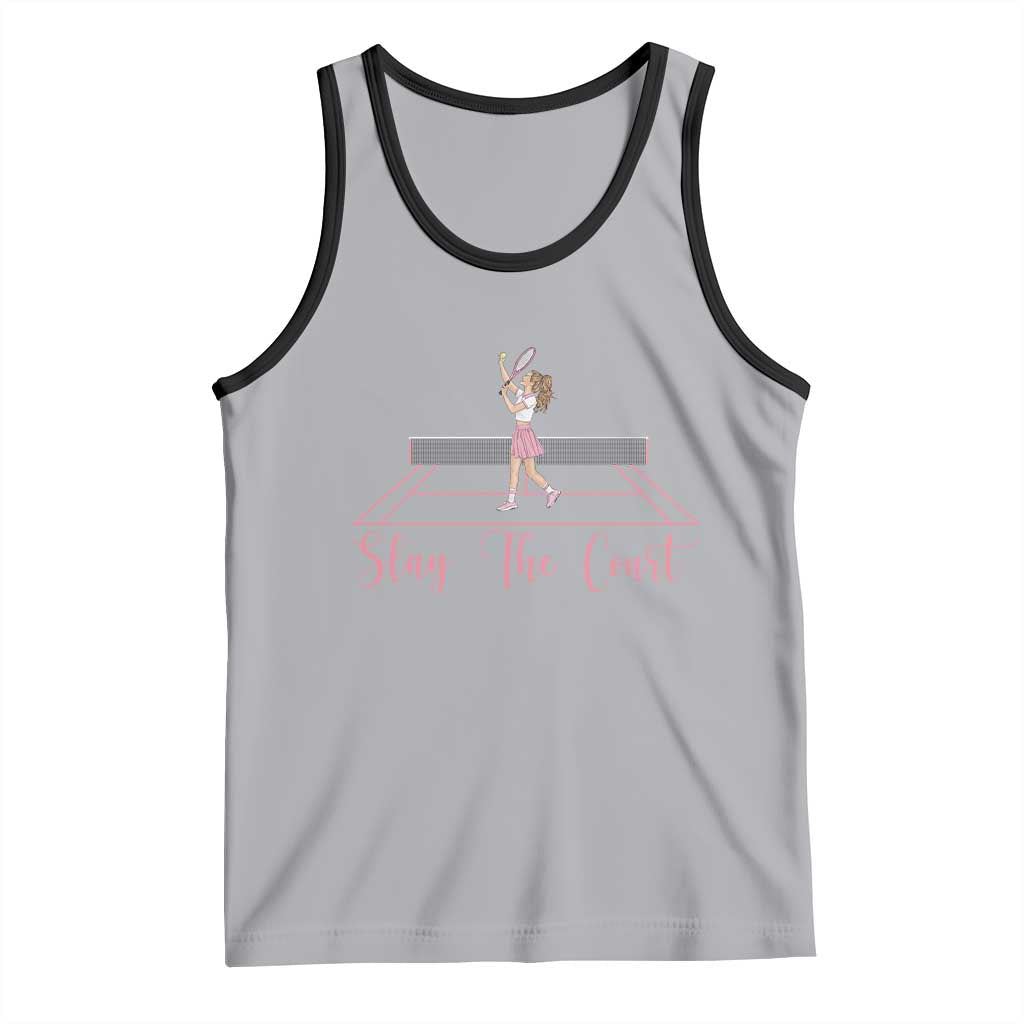 Slay The Court Queen Tank Top Funny Tennis Player Gift For Women - Wonder Print Shop