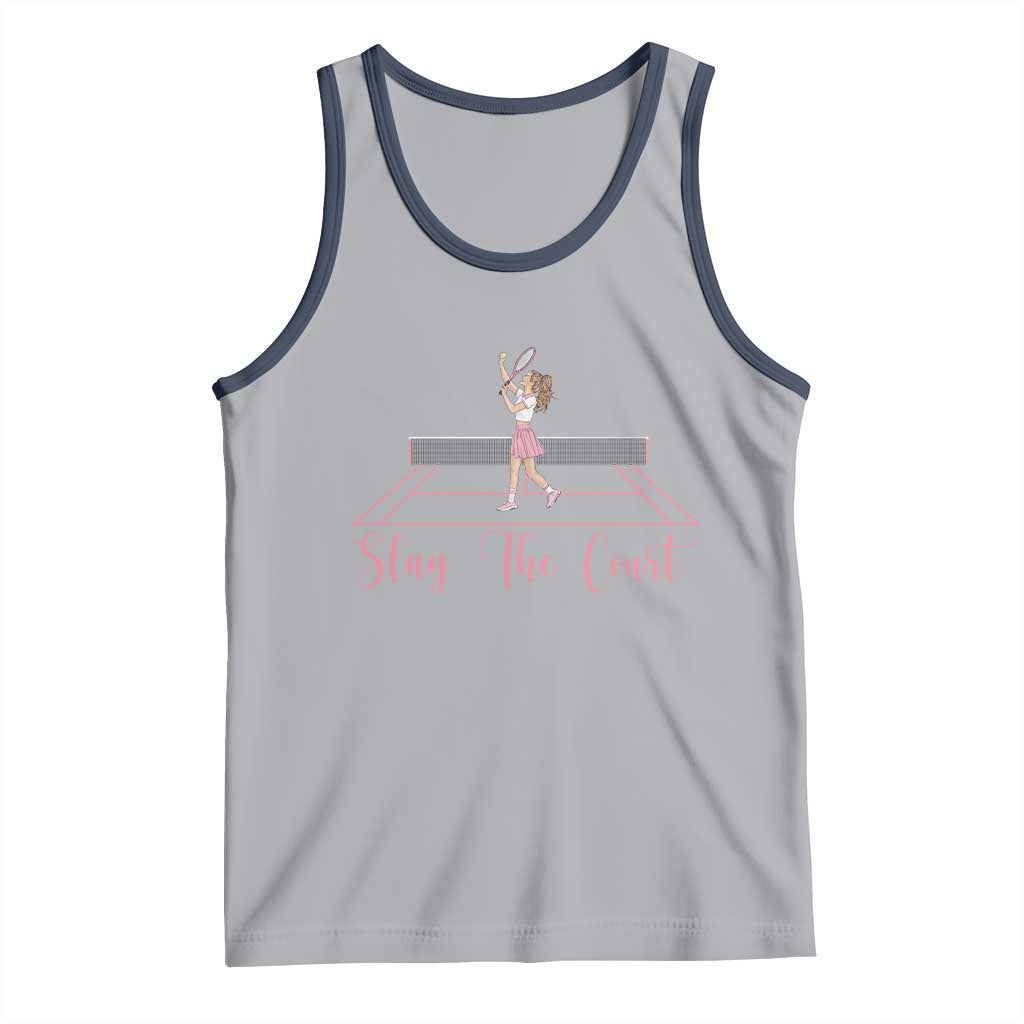 Slay The Court Queen Tank Top Funny Tennis Player Gift For Women - Wonder Print Shop
