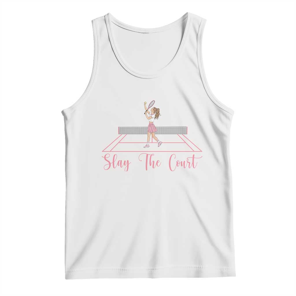 Slay The Court Queen Tank Top Funny Tennis Player Gift For Women - Wonder Print Shop