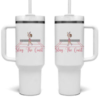 Slay The Court Queen Tumbler With Handle Funny Tennis Player Gift For Women - Wonder Print Shop