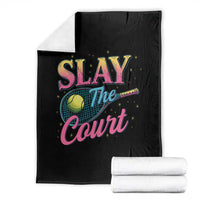 Slay The Court Queen Throw Blanket Witty Tennis Player Gift For Girls - Wonder Print Shop