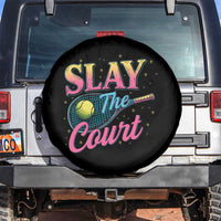 Slay The Court Queen Spare Tire Cover Witty Tennis Player Gift For Girls - Wonder Print Shop