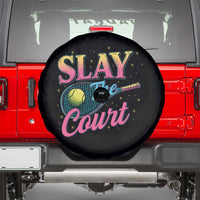 Slay The Court Queen Spare Tire Cover Witty Tennis Player Gift For Girls - Wonder Print Shop
