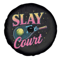 Slay The Court Queen Spare Tire Cover Witty Tennis Player Gift For Girls - Wonder Print Shop