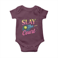 Slay The Court Queen Baby Onesie Witty Tennis Player Gift For Girls - Wonder Print Shop
