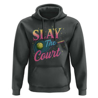 Slay The Court Queen Hoodie Witty Tennis Player Gift For Girls - Wonder Print Shop