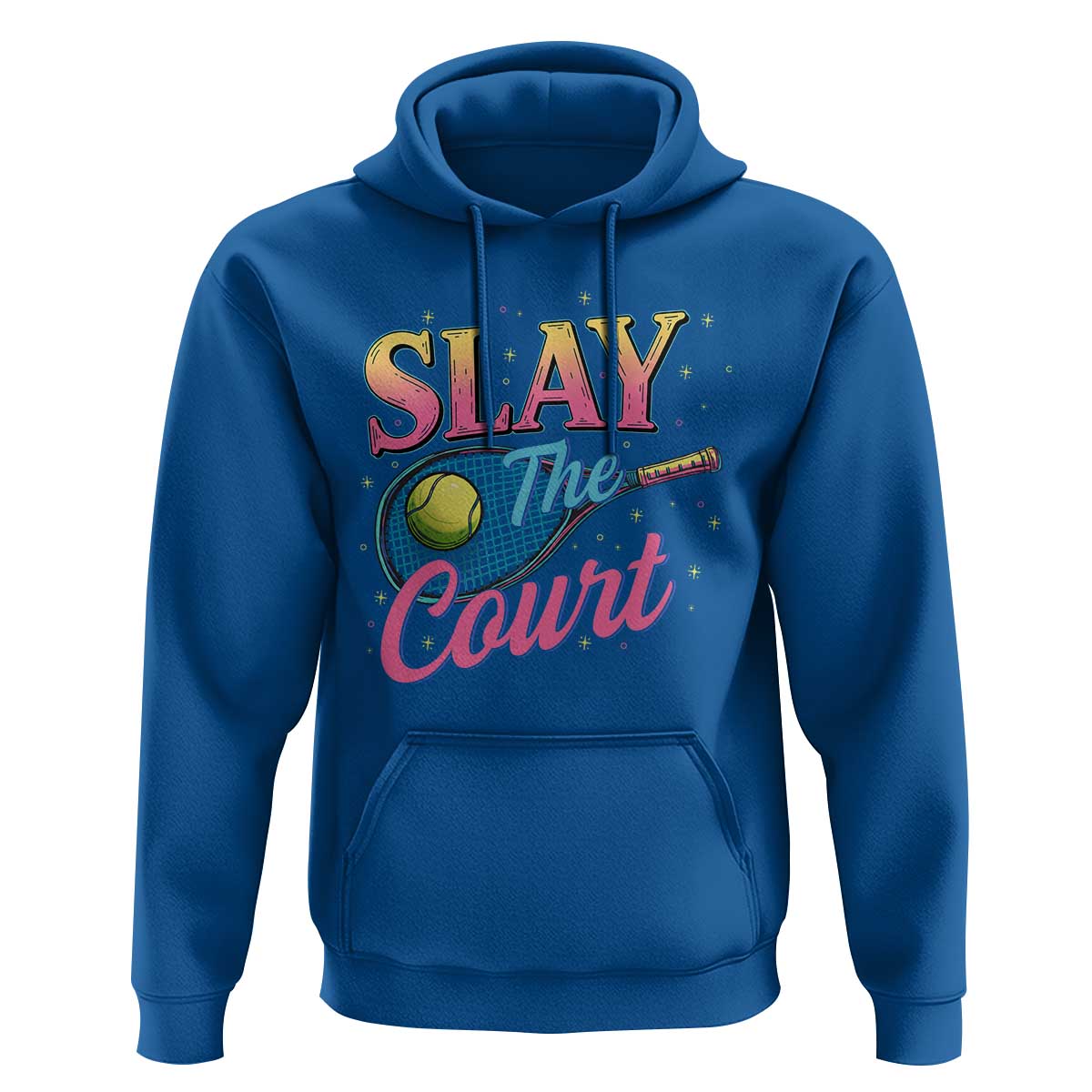 Slay The Court Queen Hoodie Witty Tennis Player Gift For Girls - Wonder Print Shop