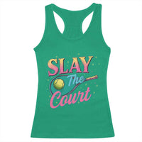 Slay The Court Queen Racerback Tank Top Witty Tennis Player Gift For Girls - Wonder Print Shop